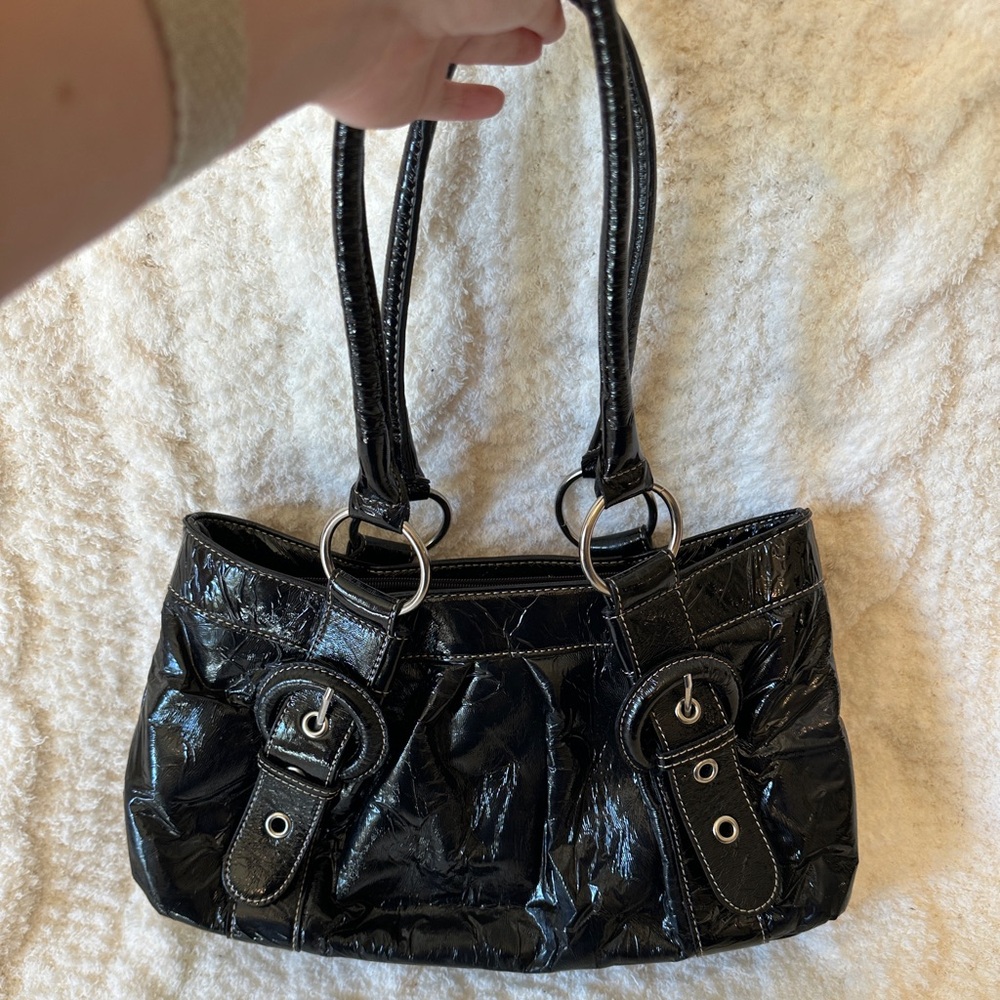 Style and Co black soft bag